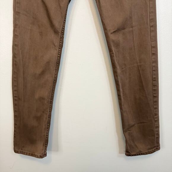 Express Jeans Mens 29X30 Brown Casual Denim Rocco Slim Fit Skinny Leg Mid Rise - Picture 4 of 8
